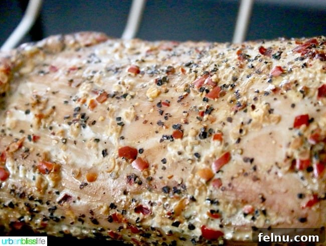 Blackberry Glazed Pork Tenderloin 7 Pork Tenderloin seasoned