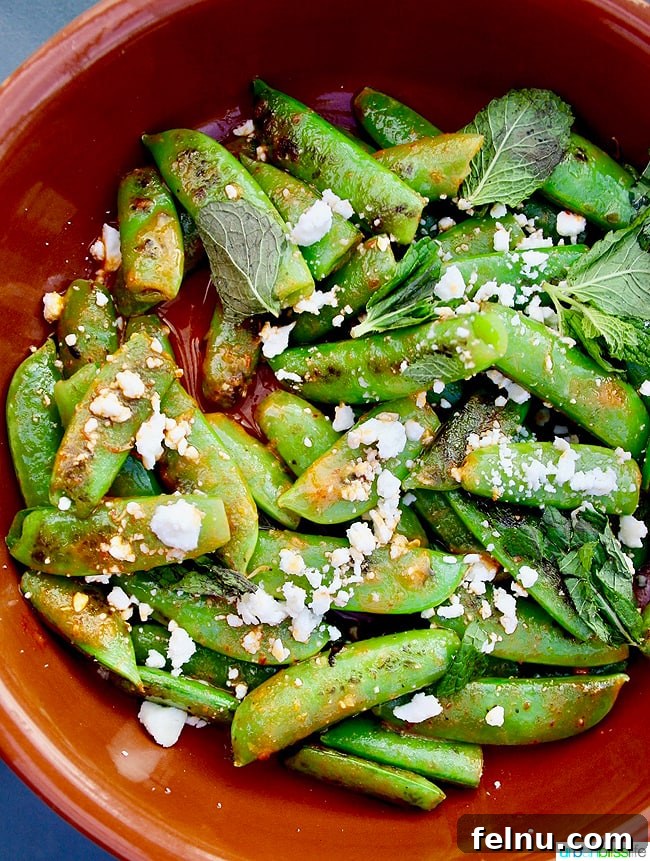 Altabira: Portland's Former Rooftop Restaurant 8 Oven Roasted Sugar Snap Peas with Mint, Feta, and Garlic Lime Vinaigrette at Altabira Portland