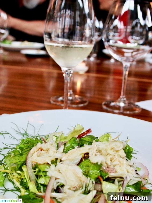 Hanna Winery & Vineyard - A Taste of California: Wine Pairing Dinner 7 Dungeness Crab & Fennel Salad