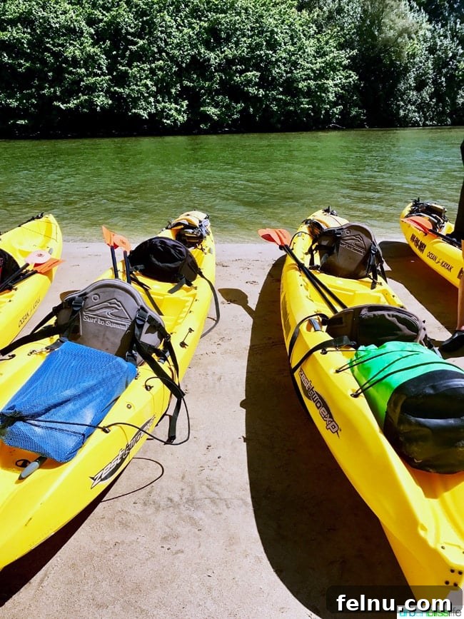 Dive Soar Paddle Kauai's Ultimate Adventure 14 Kayaking in Kauai Hawaii - kayaks lined up on the Hanalei Bay shore