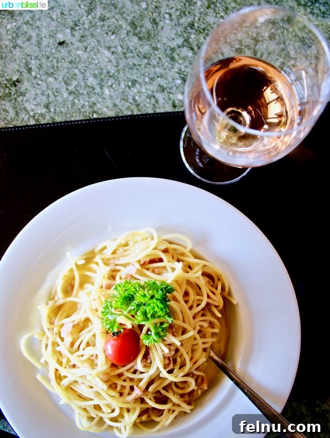 Titlis Peak: An Alpine Daydream 26 Spaghetti Carbonara at the Panorama Restaurant