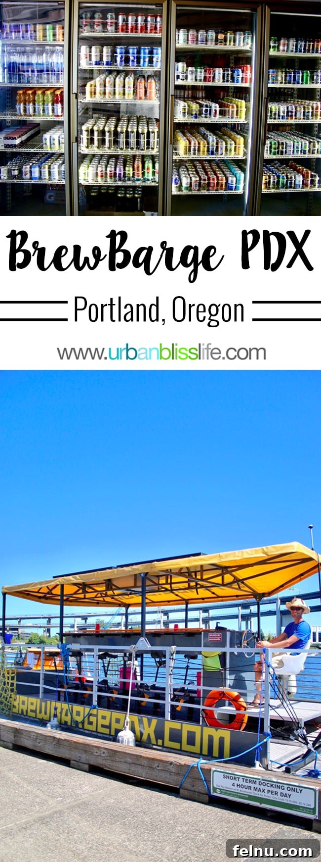 Beers, Boats, and Bridges: A Portland Brew Cruise 2 BrewBarge PDX: Enjoying beers on the Willamette River with Portland's bridges in the background