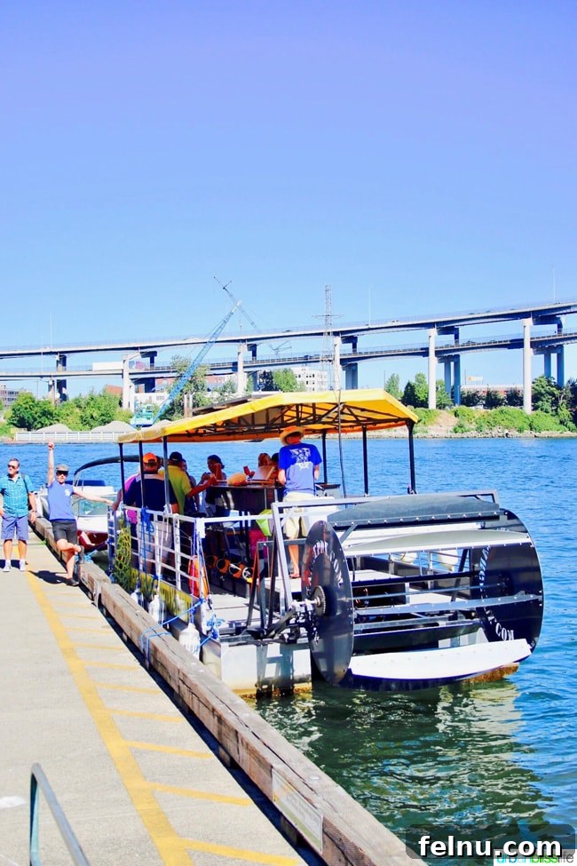 Beers, Boats, and Bridges: A Portland Brew Cruise 13 Returning to the dock after a fun ride on the BrewBarge PDX