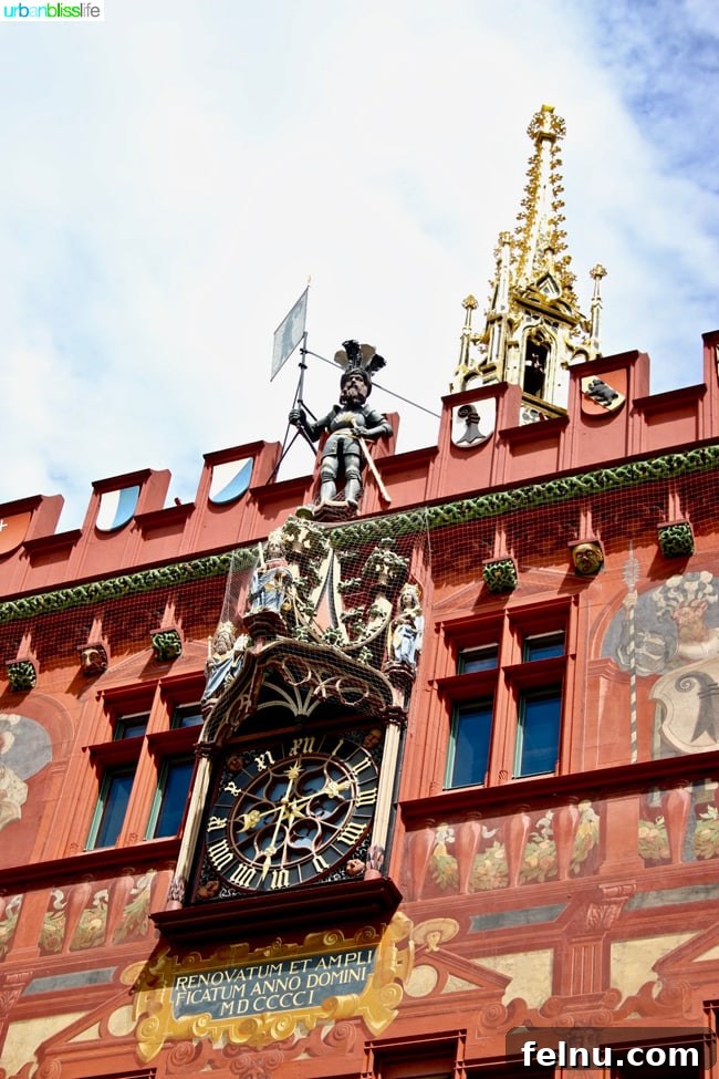 Day Tripping to Basel: A Swiss Escape 10 Outdoor Clock at Basel Town Hall