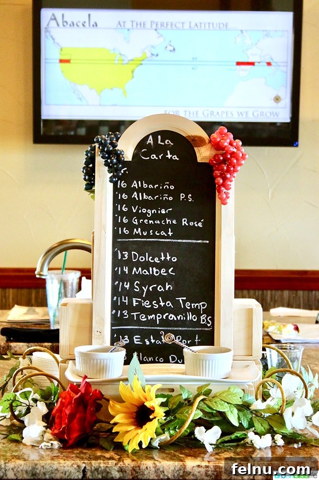 Abacela Winery: Cultivating Oregon Success Through Bold Curiosity 14 Detailed menu for wine tastings and food pairings at Abacela Winery