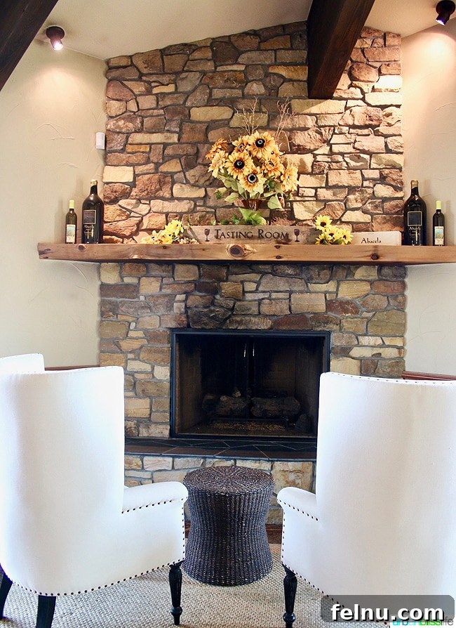 Abacela Winery: Cultivating Oregon Success Through Bold Curiosity 15 Cozy fireplace and seating area in the Abacela Winery tasting room