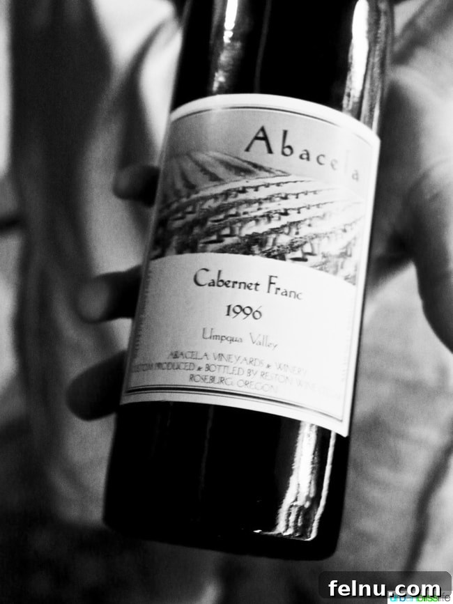 Abacela Winery: Cultivating Oregon Success Through Bold Curiosity 7 Historic bottle of Abacela 1996 Cabernet Franc, one of the first produced