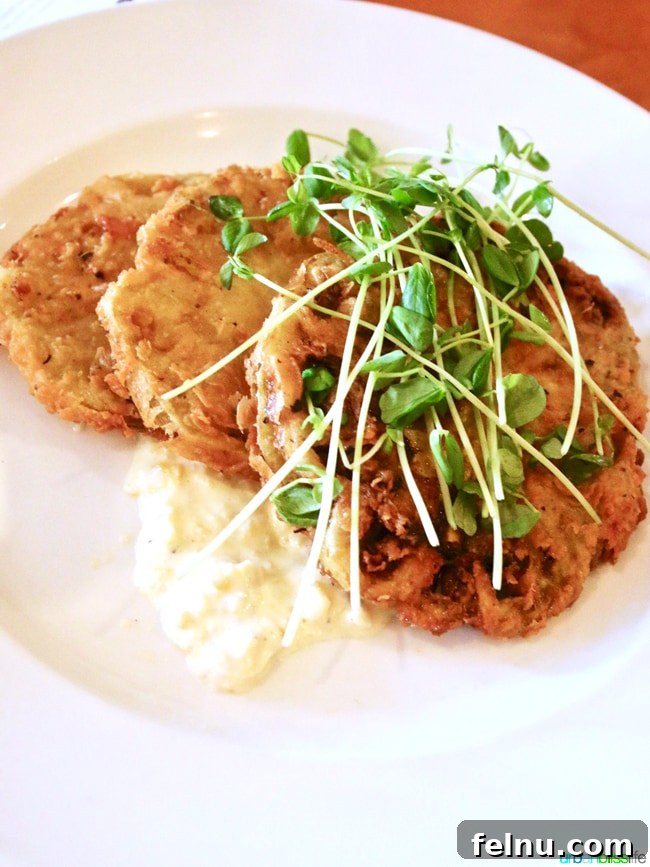Dining at Larks in Ashland: A Culinary Experience 6 Larks Restaurant fried green tomatoes. A Southern classic with a gourmet twist.