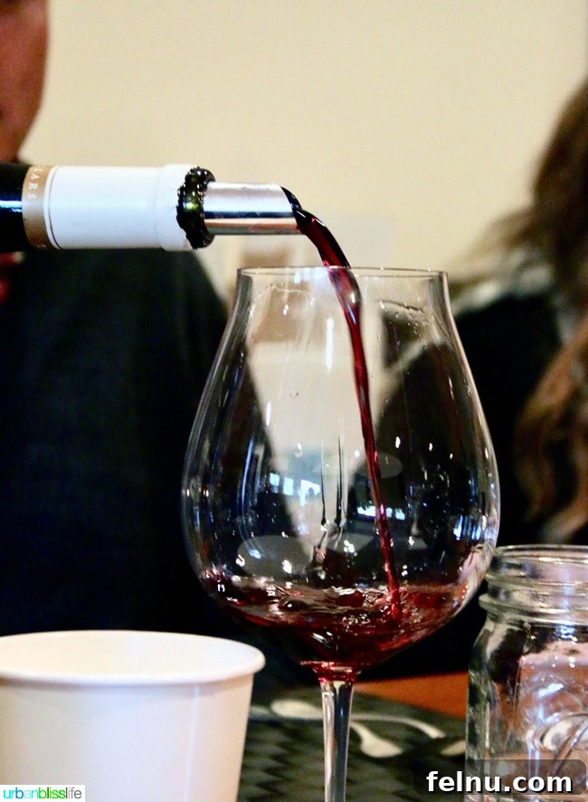Pouring Tendril Wines 2008 Pinot Noir
