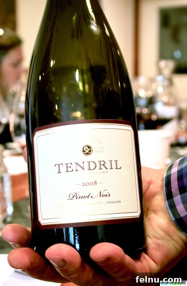 Tendril Wines 2008 Pinot Noir Bottle