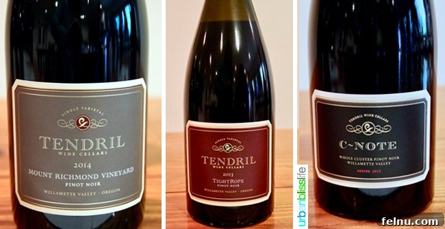 Tendril Wines Pinot Noir Lineup