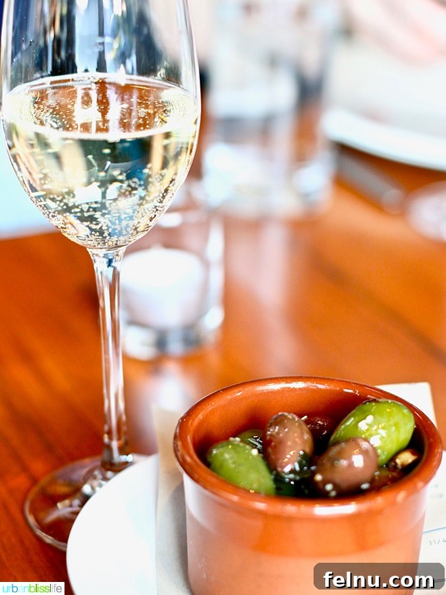Marinated Olives at Ray Restaurant, Portland, Oregon.