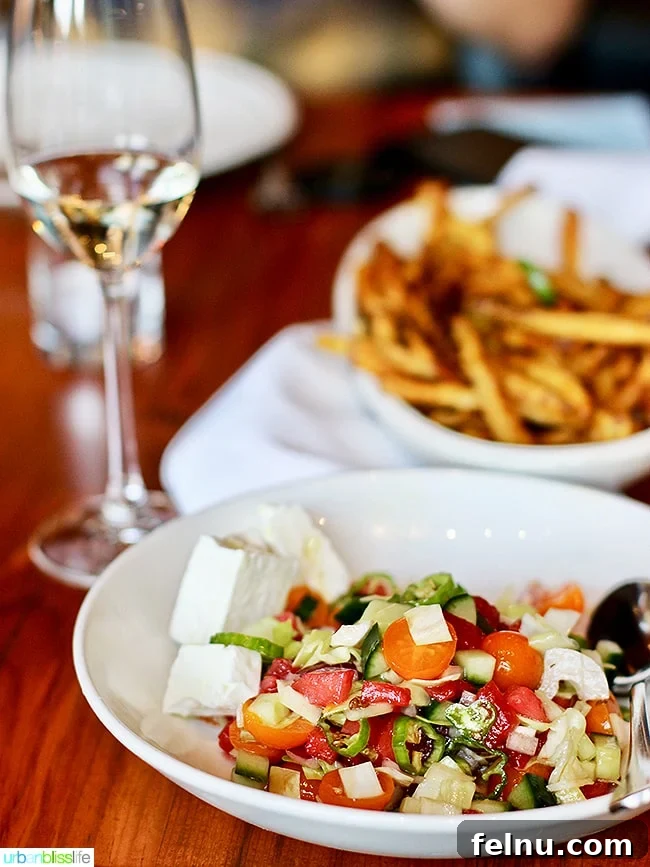 Israeli Salad at Ray Restaurant, Portland, Oregon.