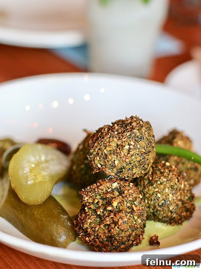 Green Falafel at Ray Restaurant, Portland, Oregon.