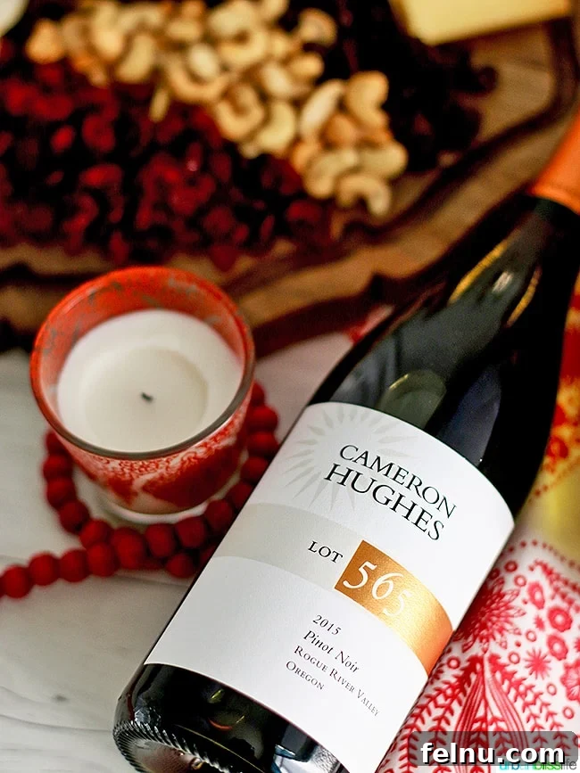 Uncorking Holiday Joy: The Art of Wine Pairing Parties 7 Bottle of Cameron Hughes Pinot Noir for a holiday wine party. UrbanBlissLife.com