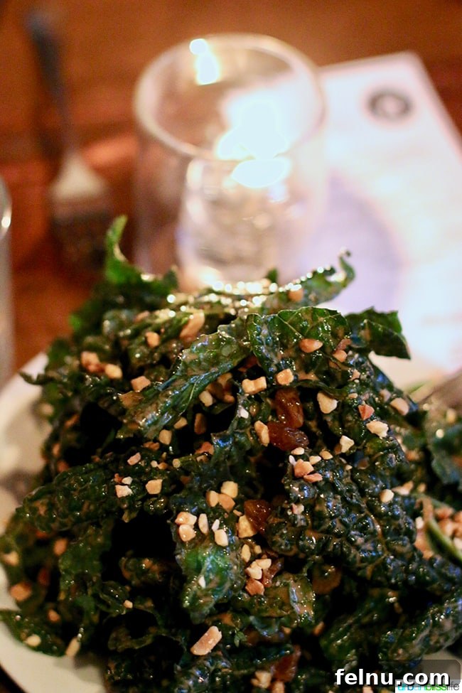 Radar Restaurant: Portland's Lost Cozy Nook 10 The Kale Salad at Radar Restaurant, with sultanas, mint, and peanut dressing.