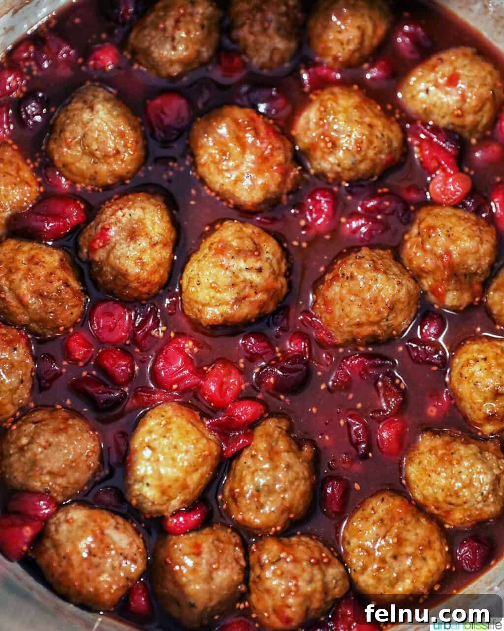 Sweet and Tangy Cranberry Glazed Meatballs 9 cranberry meatballs in an Instant Pot before cooking