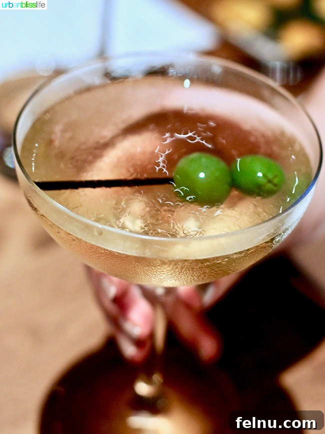 Tanner Creek Tavern: Pearl District Urban Hearth 5 Classic dirty martini at Tanner Creek Tavern, Portland, Oregon, known for its meticulously crafted cocktails.