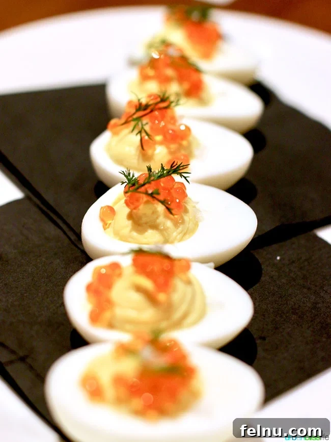Tanner Creek Tavern: Pearl District Urban Hearth 8 Deviled eggs with trout roe and dill at Tanner Creek Tavern, a gourmet appetizer in Portland, Oregon.