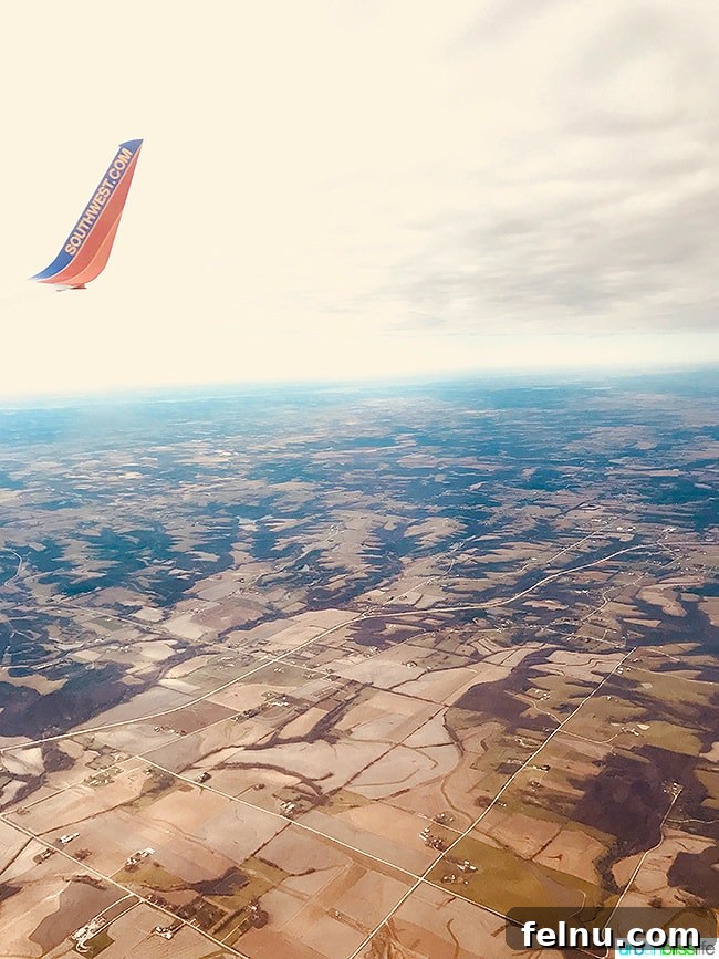 Vacationing in the Wheat State: Discovering Kansas 3 A bird's-eye view of Kansas landscape during our holiday travels