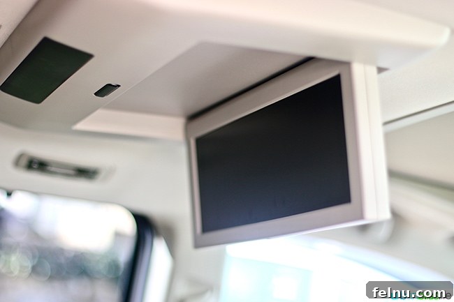 Vacationing in the Wheat State: Discovering Kansas 22 Entertainment screen in the Toyota Sienna, keeping passengers entertained on long drives