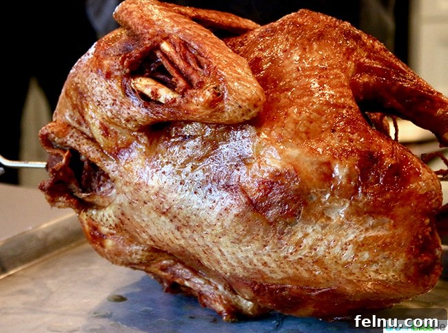 Vacationing in the Wheat State: Discovering Kansas 8 Close-up of a freshly fried turkey, showcasing its crispy skin and juicy meat