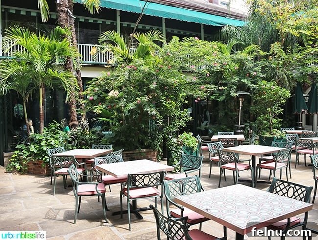 A Taste of New Orleans: Brennan's Culinary Legacy 2 Outdoor patio at Brennan's Restaurant, inviting guests to savor the New Orleans atmosphere