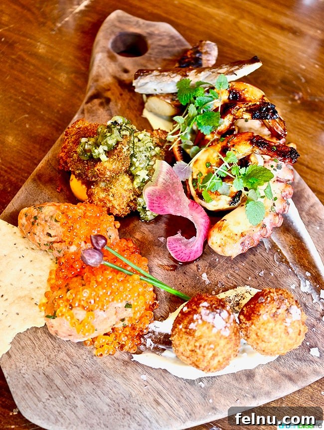 The Fisherman's Board at Raven and Rose restaurant in Portland, Oregon.