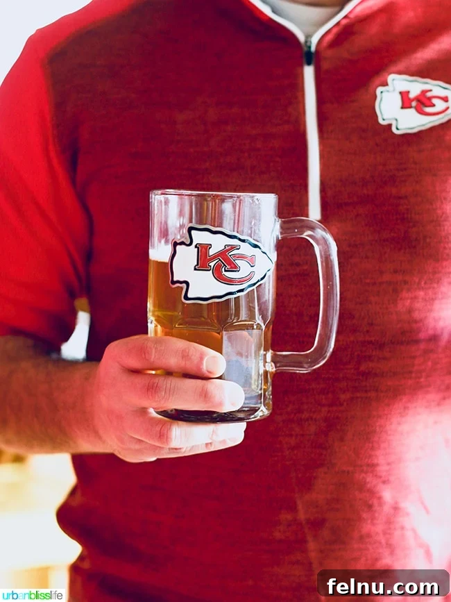 Fuel Your Fandom: Epic Game Day Eats & Drinks 2 NFL KC Chiefs Beer Mug - Game Day Food and Drink Tips