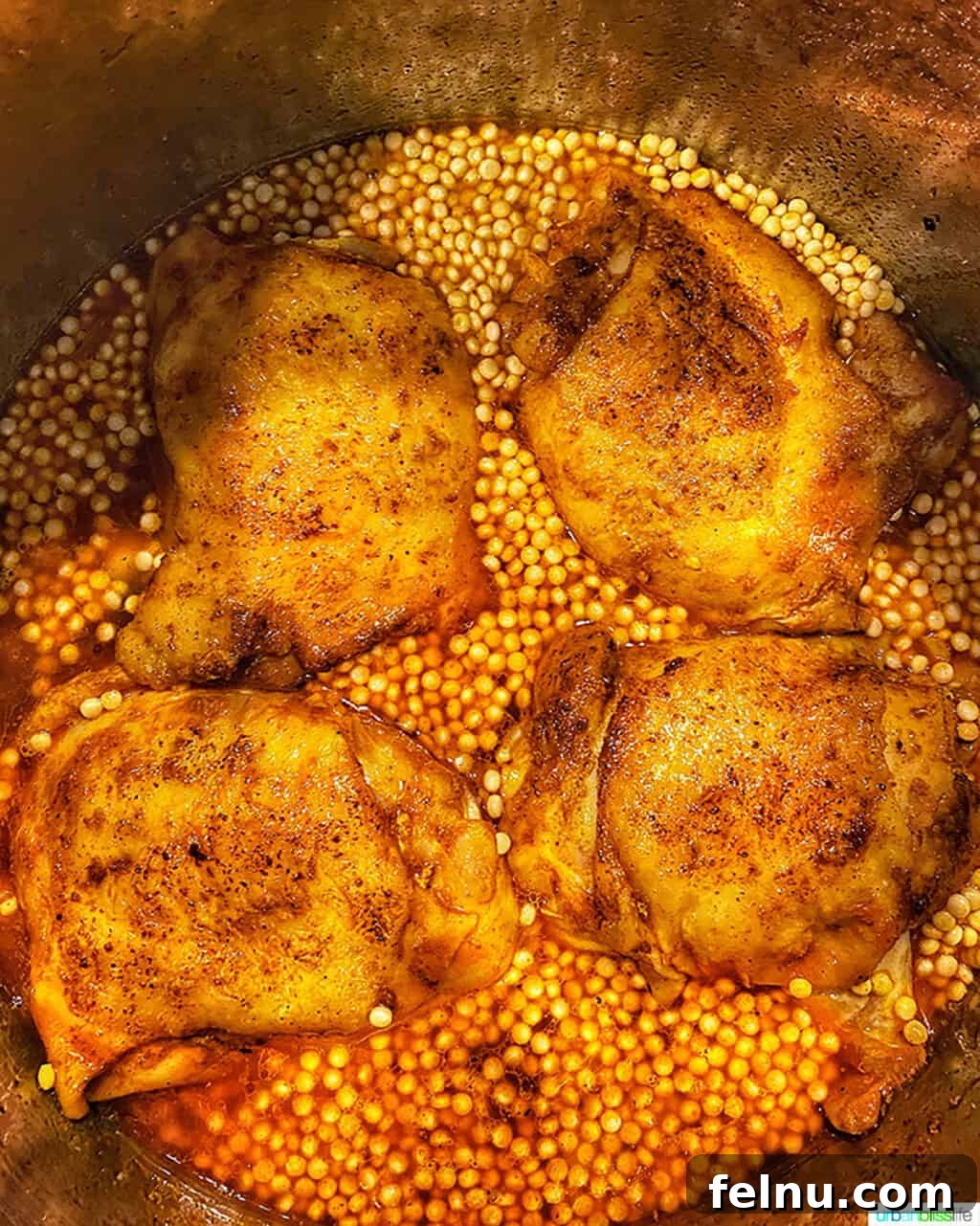 Healthy & Flavorful: Moroccan Chicken in Under 30 Minutes 7 Moroccan Chicken cooking in the pressure cooker