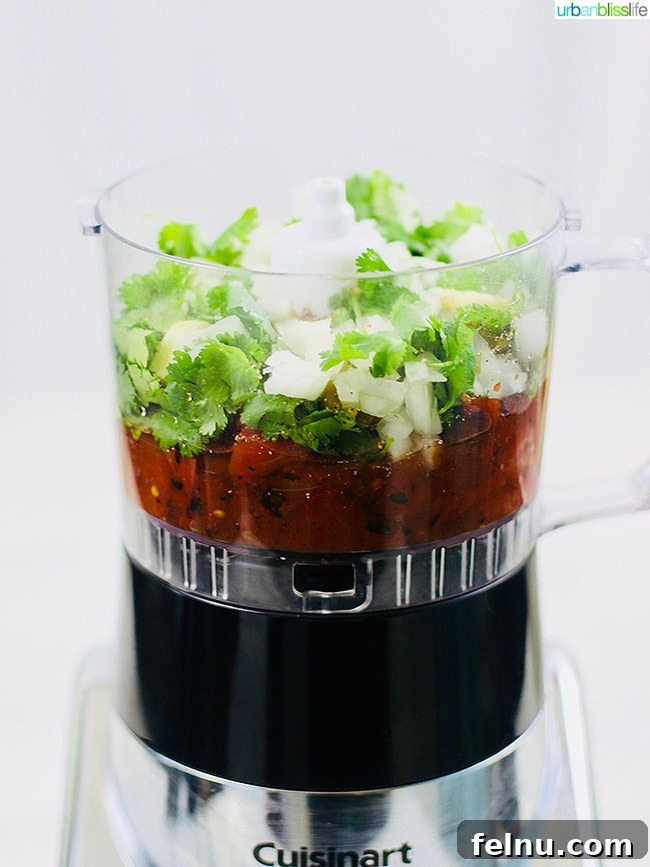 Fresh ingredients for Whole30 restaurant-style salsa