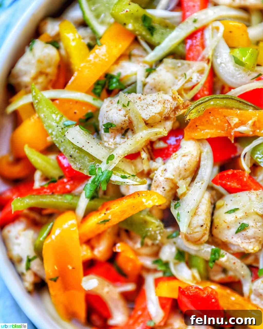 30 Must-Try Whole30 Recipes 13 closeup of Chicken Fajitas in a bowl
