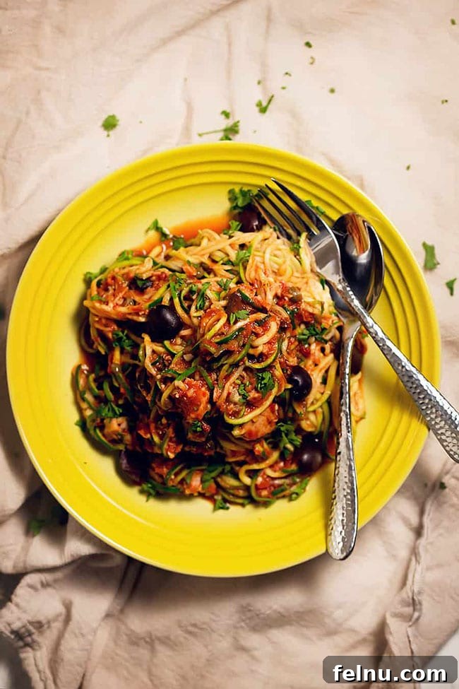 30 Must-Try Whole30 Recipes 6 zucchini pasta puttanesca