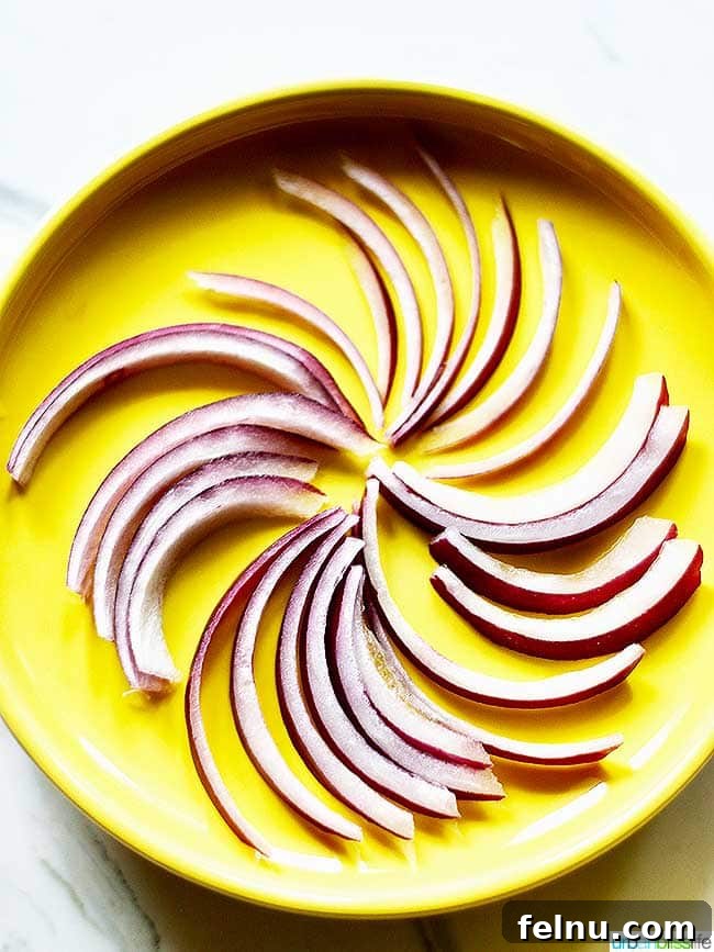 Mediterranean Cucumber and Tomato Medley 7 Thinly sliced red onions