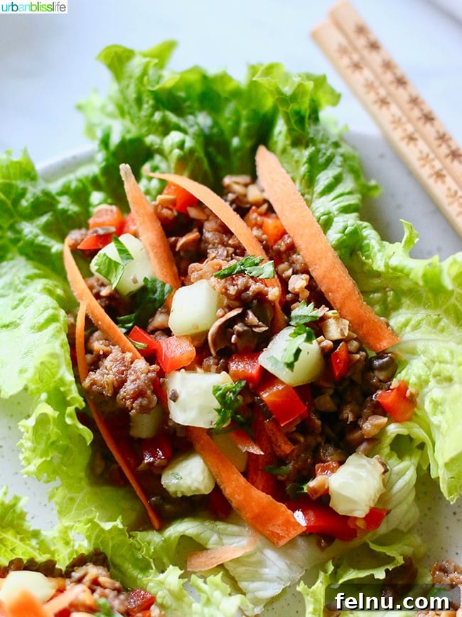 Teriyaki Mushroom Sausage Low Carb Lettuce Wraps Umami Mushroom Sausage Lettuce Bites 2 Delicious Teriyaki Mushroom Sausage Low Carb Lettuce Wraps
