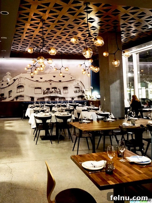 Can Font Portland's inviting dining interior, showcasing modern elegance with traditional touches.