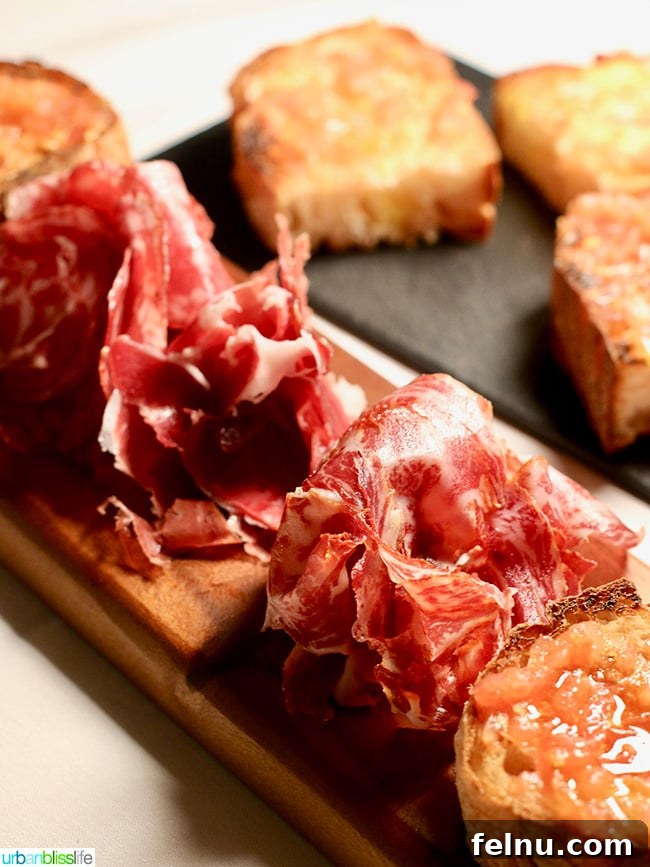 Assortment of Iberico Hams served with grilled Catalan bread and tomato spread.