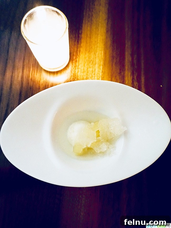 Pear Sorbet at Roe Restaurant (CLOSED)