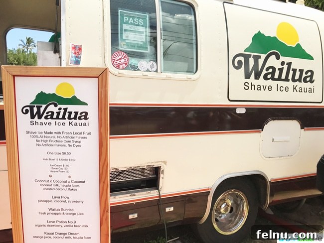 Wailua Shave Ice Truck in Kauai
