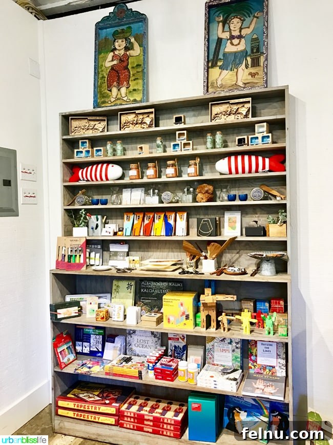 Bookshelf at Kiko store in Kapaa Hawaii