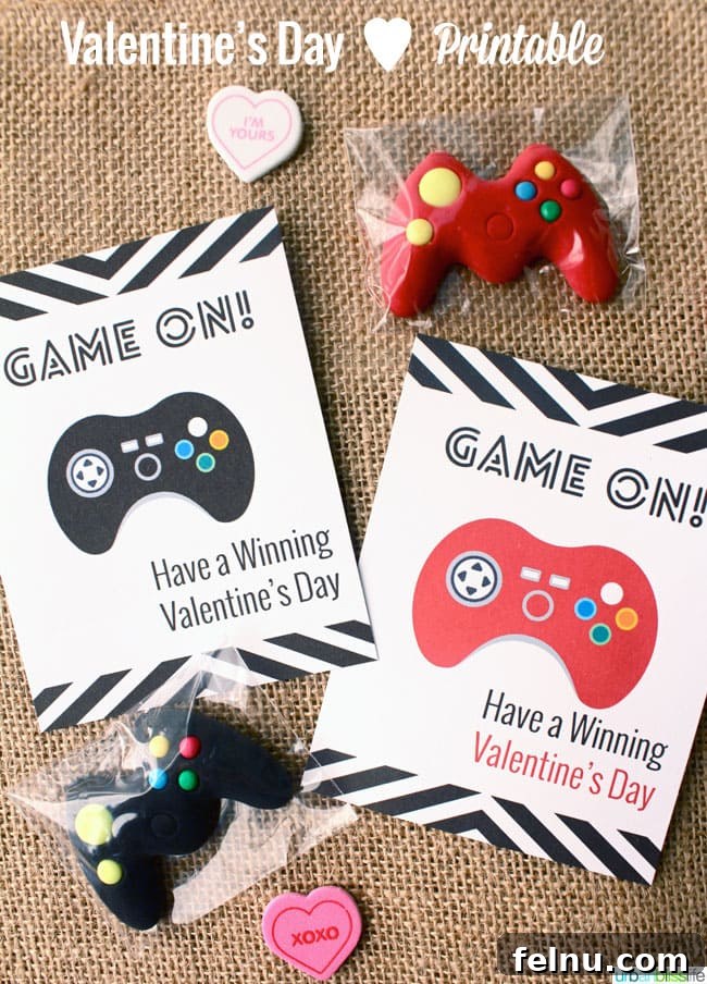 Heartfelt Printable Valentine Delights 4 Valentines Day GAME ON Cards©UrbanBliss