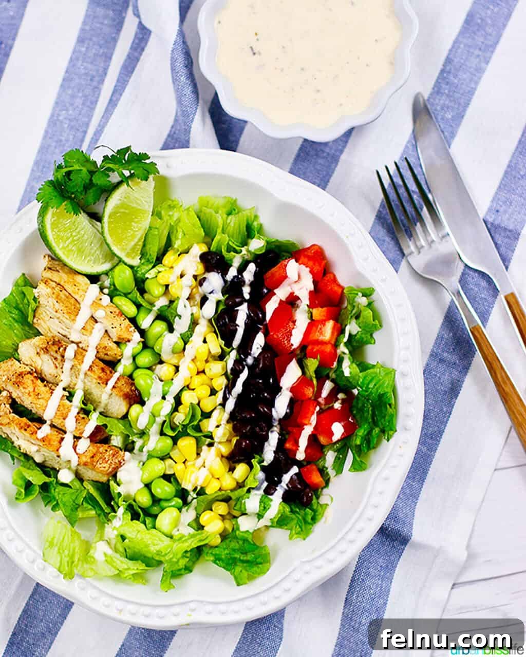 Creamy Southwest Dairy Free Ranch Chicken Salad 2 Southwest BBQ chicken salad