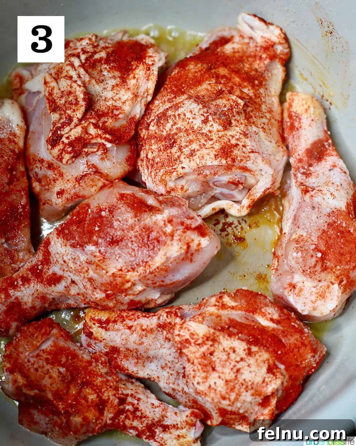 Ultimate Instant Pot Chicken Adobo 7 seasoned chicken in an instant pot.