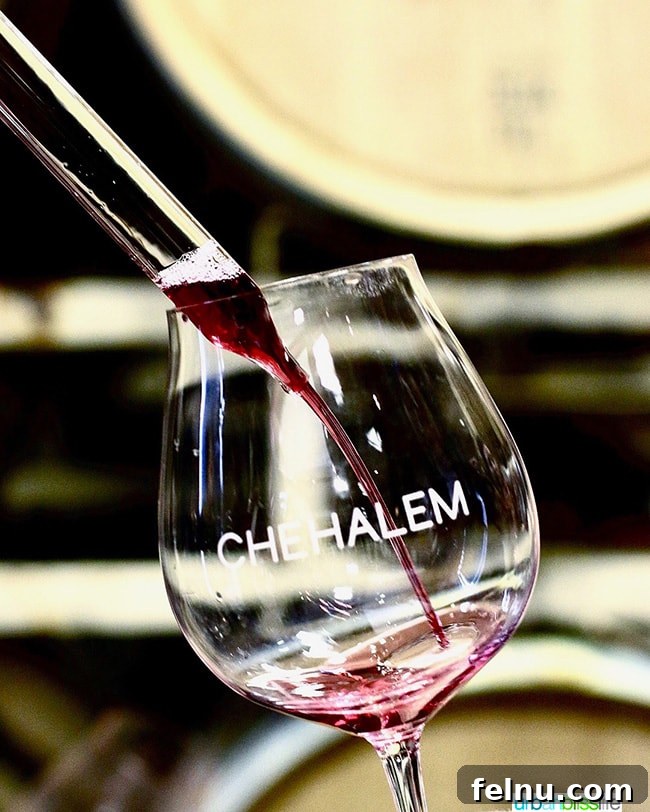 Chehalem Winery and Hi-Lo Hotel Present Hi-Lo Cuvée Wines 11 Winery staff conducting a barrel tasting of Pinot Noir at Chehalem Winery