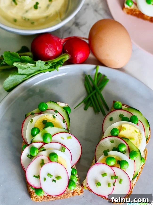 Vibrant Spring Toasts 3 Spring Crudite Toast displayed beautifully on a serving board