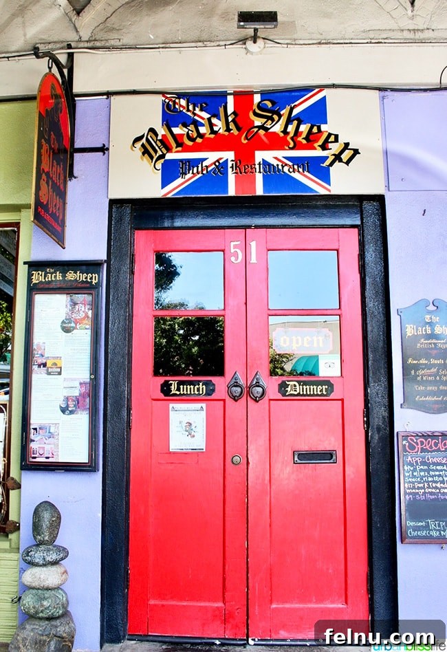 Things to Do and See in Ashland: A Local's Guide 5 Entrance to The Black Sheet Restaurant and Pub in Ashland, Oregon