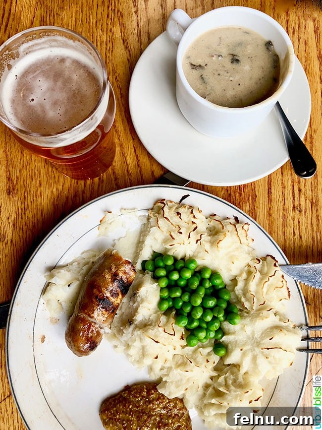Things to Do and See in Ashland: A Local's Guide 7 Traditional Bangers and Mash dish at The Black Sheet Restaurant and Pub