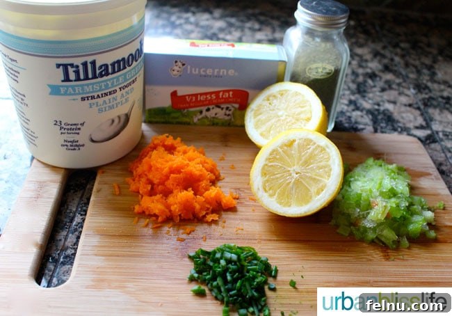 Ingredients for Greek Yogurt Veggie Dip