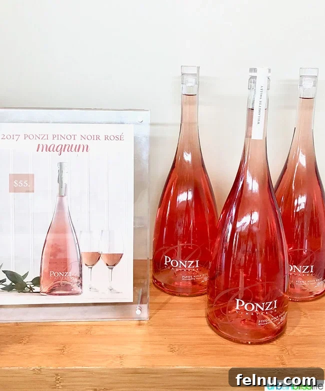 Rose Renaissance: Must-Try Wines for Every Palate 8 Ponzi 2017 Pinot Noir Rosé wine bottle, showcasing its distinct label.