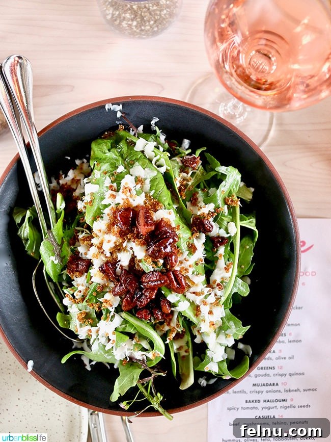 Portland's Middle Eastern Gem: Tusk 7 Fresh and Flavorful: The Green Salad at Tusk Weekend Happy Hour